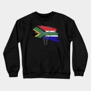 Minimalist Rugby Part 3 #006 - South Africa Rugby Fan Crewneck Sweatshirt